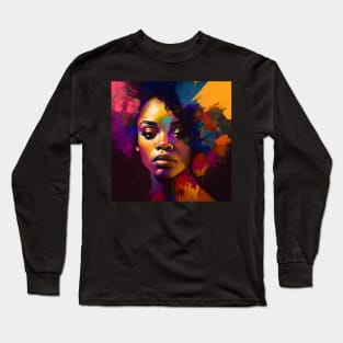 Abstract Portrait Long Sleeve T-Shirt